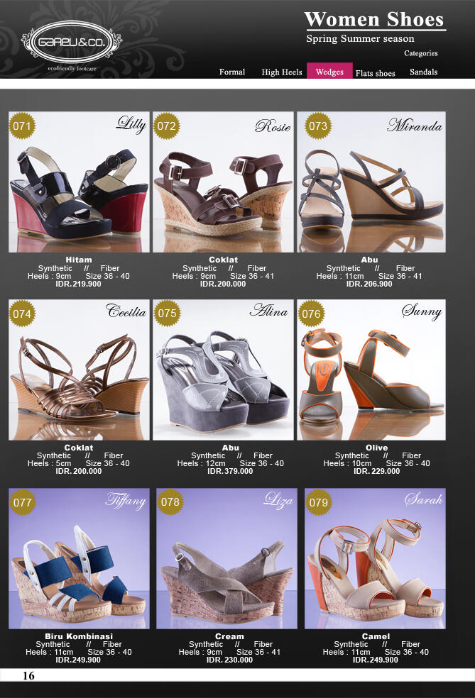 Sepatu Wedges Wanita