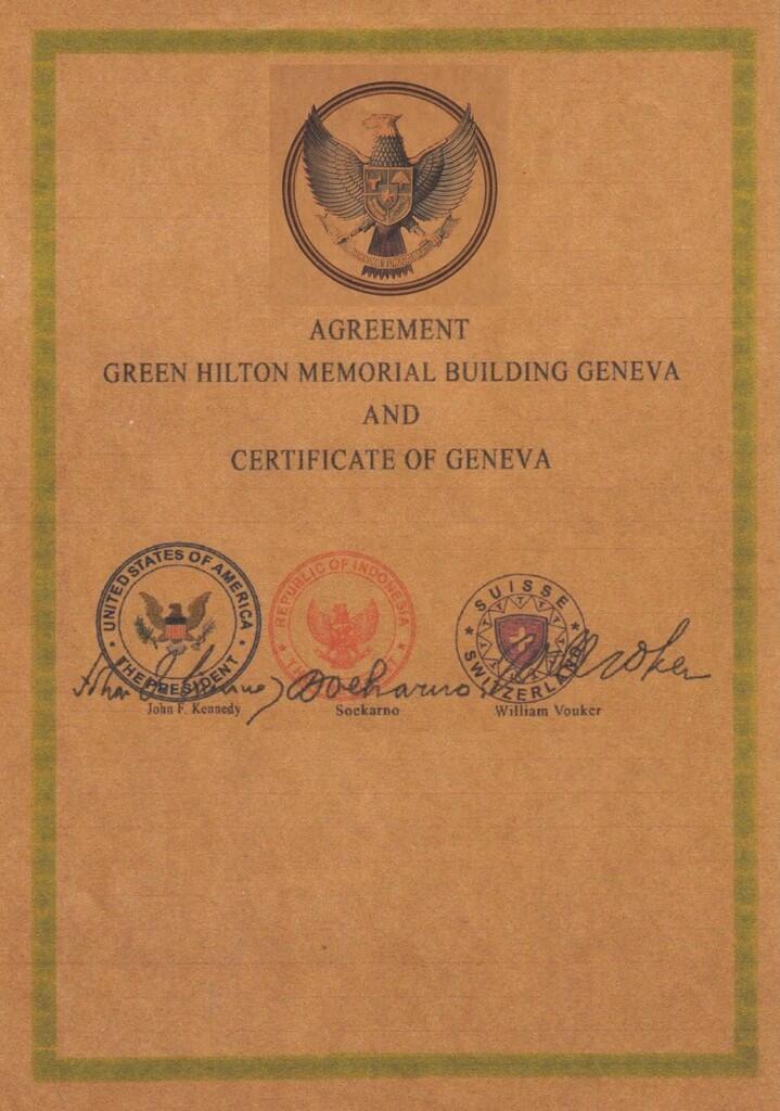 The Green Hilton Memorial Agreement Geneva (Harta Karun Bangsa Indonesia)