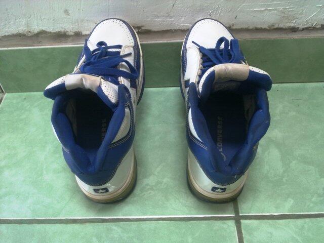 Sepatu Basket Converse Weapon Evo Blue Ukuran 41