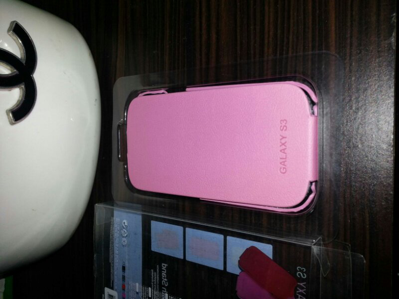 flip cover kulit warna PINK soft samsung s3 sgs3, paling murah