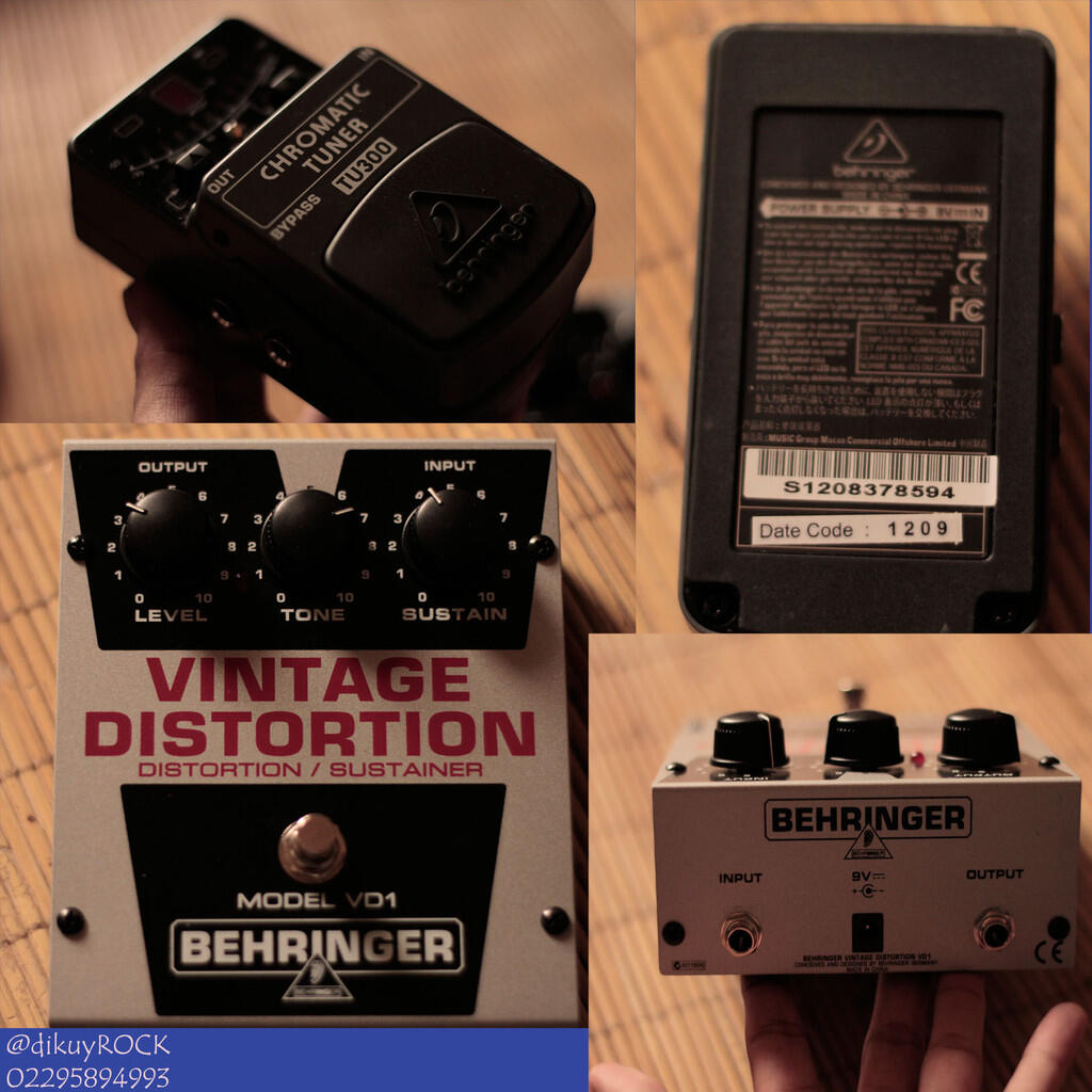 JUAL BEHRINGER VINTAGE DISTORSION & BEHRINGER CHROMATIC TUNER