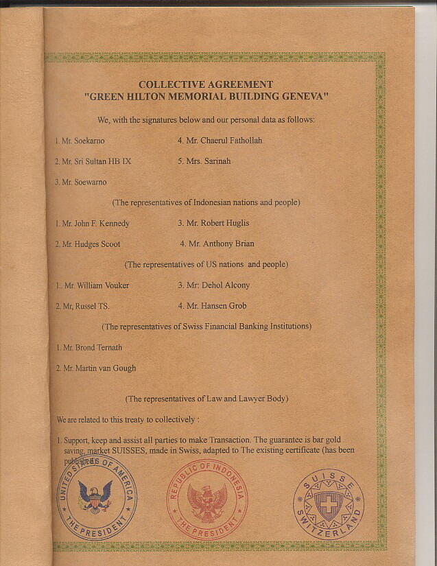 The Green Hilton Memorial Agreement Geneva (Harta Karun Bangsa Indonesia)