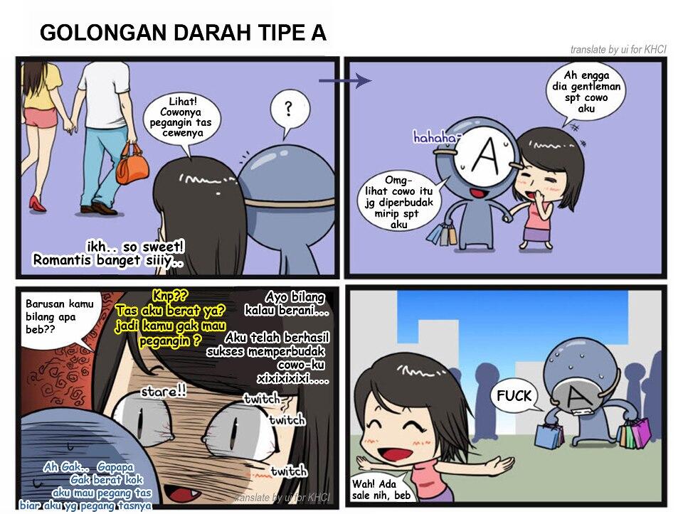 &#91;Komik Strip&#93; Karakteristik Menurut Golongan Darah