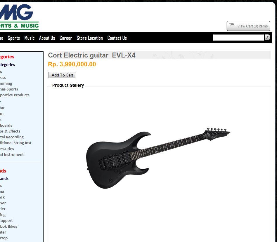 Cort Evl X4 Black w/EMG HZ H4/up down