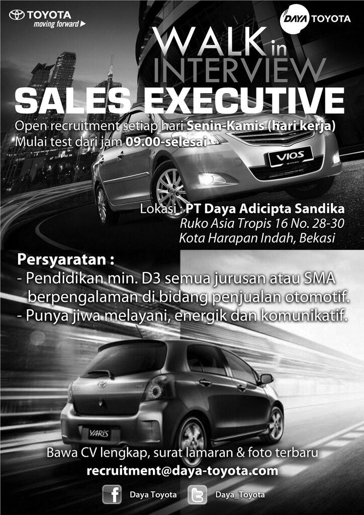 Walkin Interview Daya Toyota