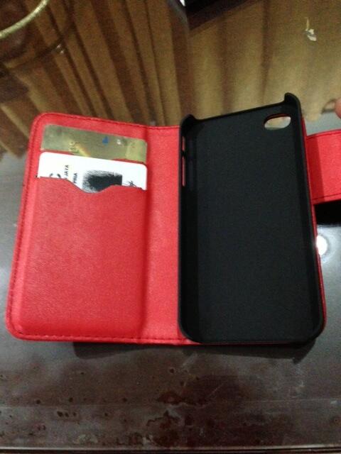 Flip cover or wallet case iphone 4g or 4s ferrari
