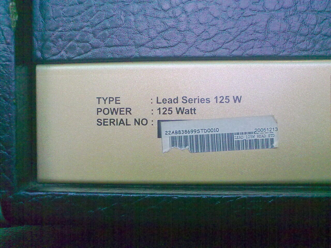 Guitar Amplifier Head Cabinet Prince/Lead 125 Watt..