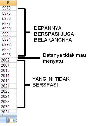 &#91;ask&#93; Menghilangkan Spasi pada Microsoft Excel