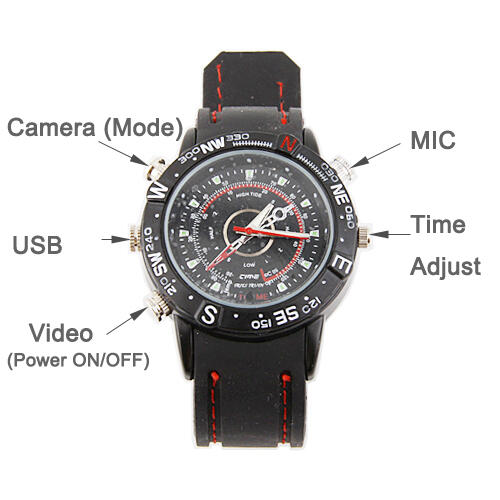 JAM TANGAN SPY KAMERA 4GB Waterproof ..MANTAP GAN