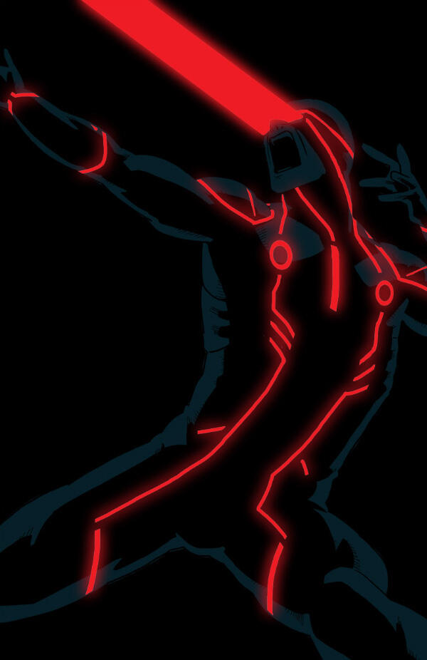 Karakter Marvel dengan gaya TRON