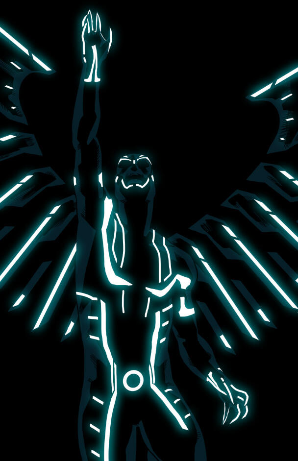 Karakter Marvel dengan gaya TRON