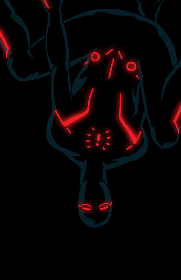 Karakter Marvel dengan gaya TRON