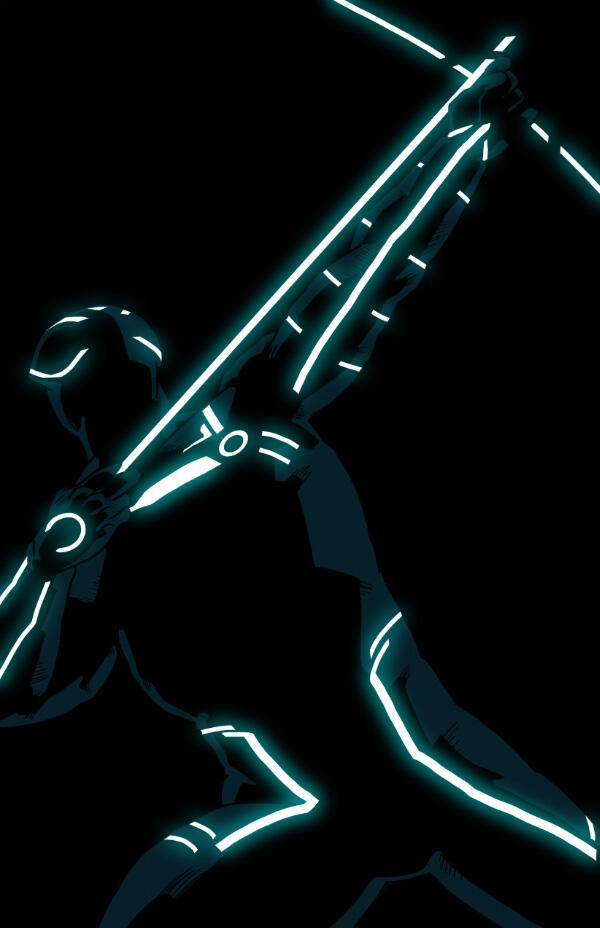 Karakter Marvel dengan gaya TRON
