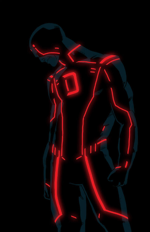 Karakter Marvel dengan gaya TRON