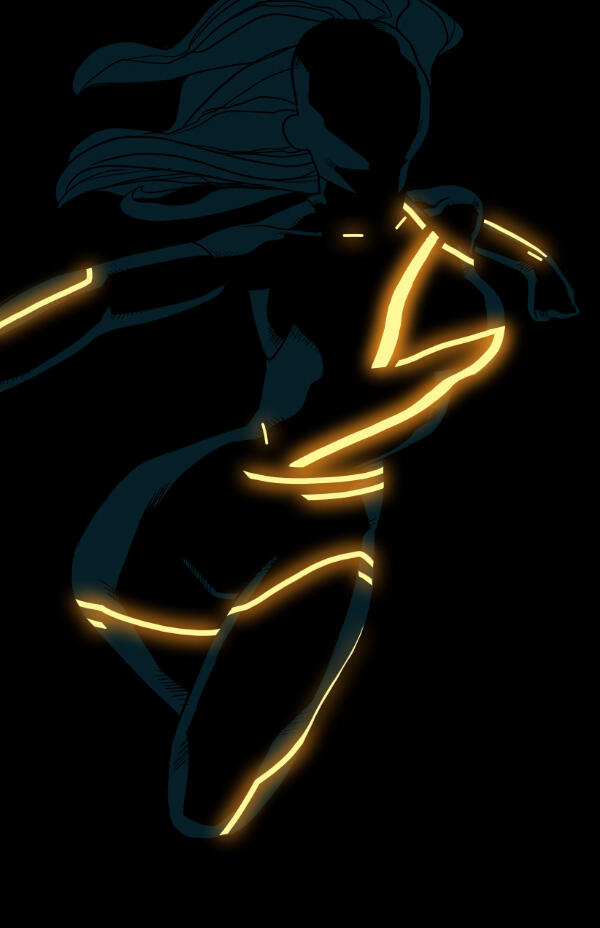Karakter Marvel dengan gaya TRON