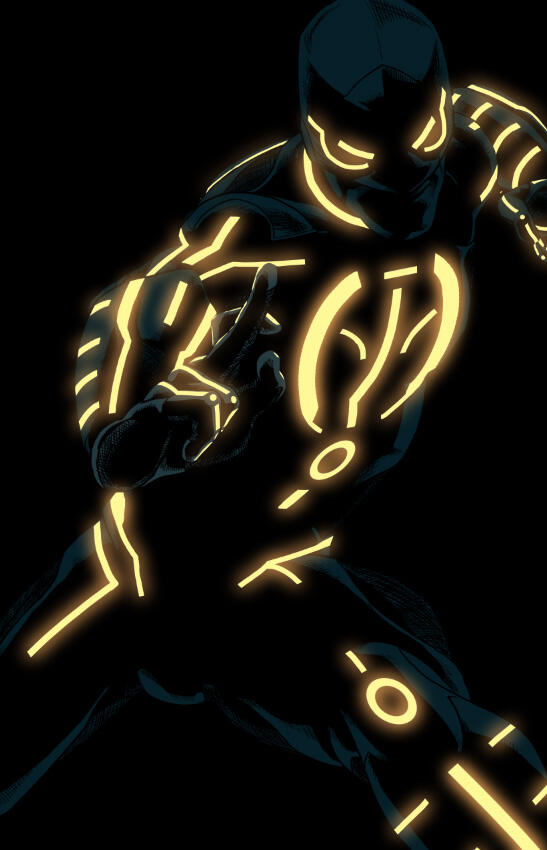 Karakter Marvel dengan gaya TRON