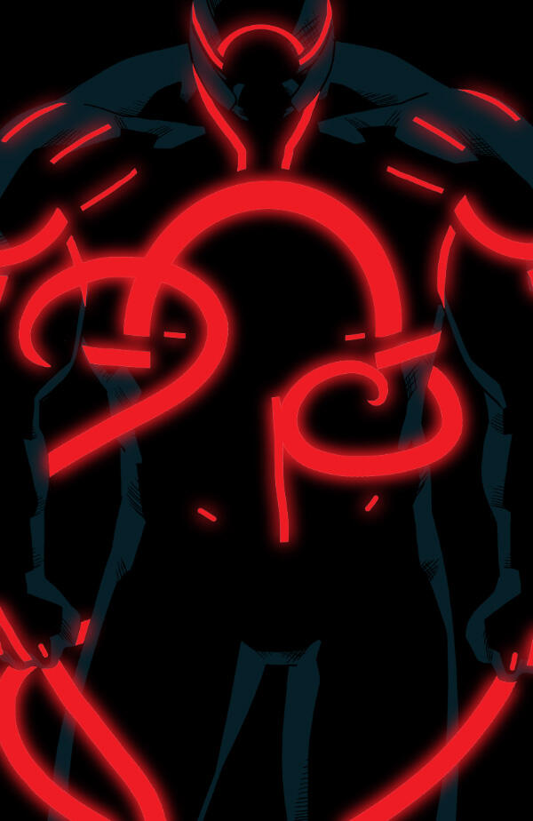 Karakter Marvel dengan gaya TRON