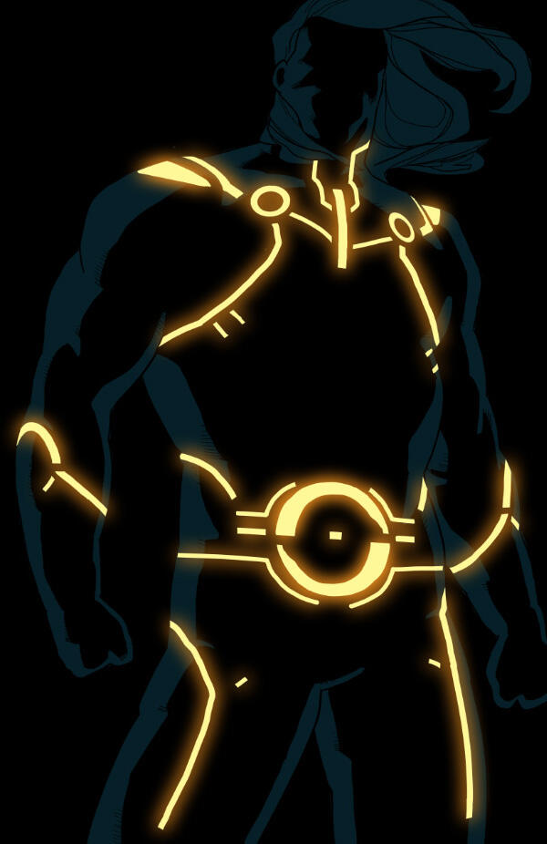 Karakter Marvel dengan gaya TRON