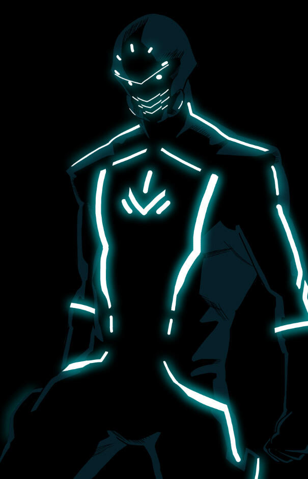 Karakter Marvel dengan gaya TRON