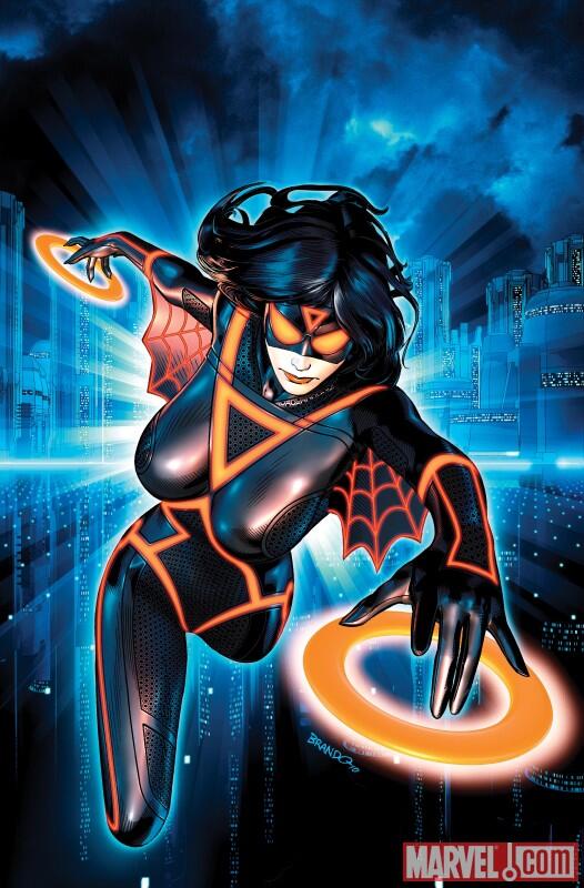 Karakter Marvel dengan gaya TRON