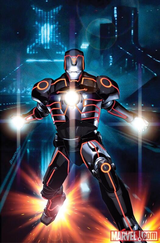 Karakter Marvel dengan gaya TRON