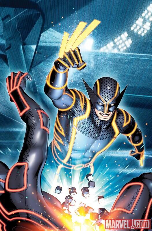 Karakter Marvel dengan gaya TRON