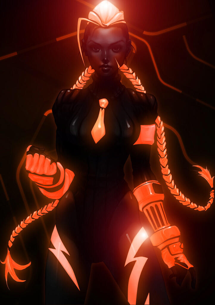 Karakter Marvel dengan gaya TRON