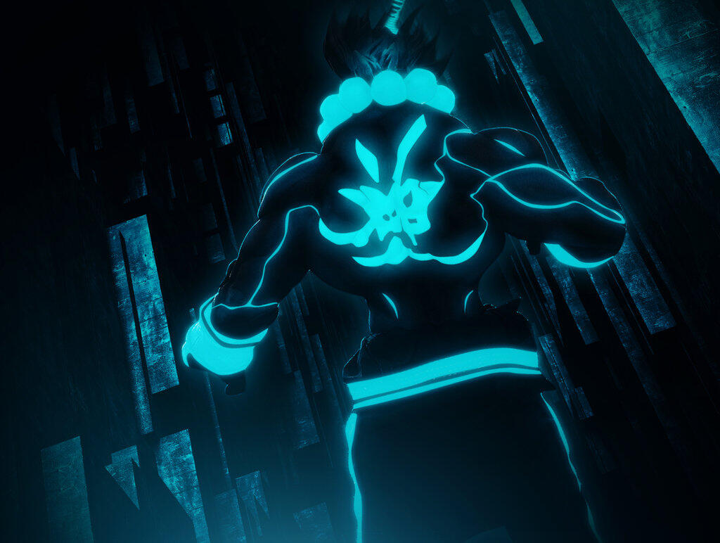Karakter Marvel dengan gaya TRON
