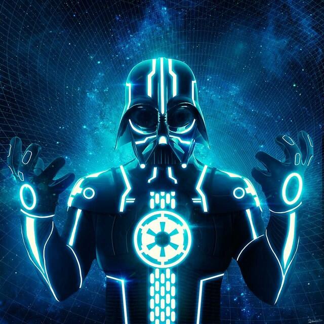 Karakter Marvel dengan gaya TRON
