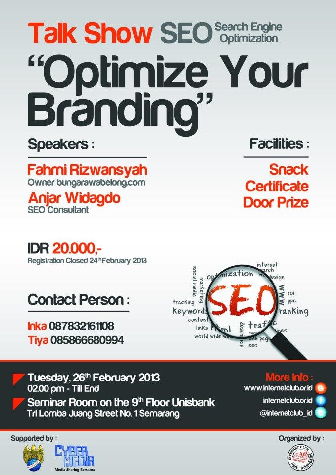 Let's Join! Talk Show SEO &quot;Optimize Your Branding&quot;