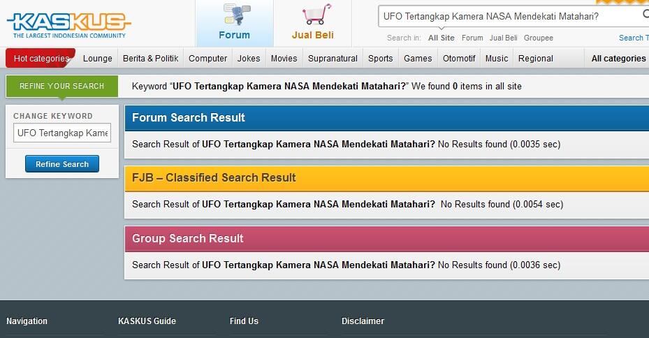 UFO Tertangkap Kamera NASA Mendekati Matahari?