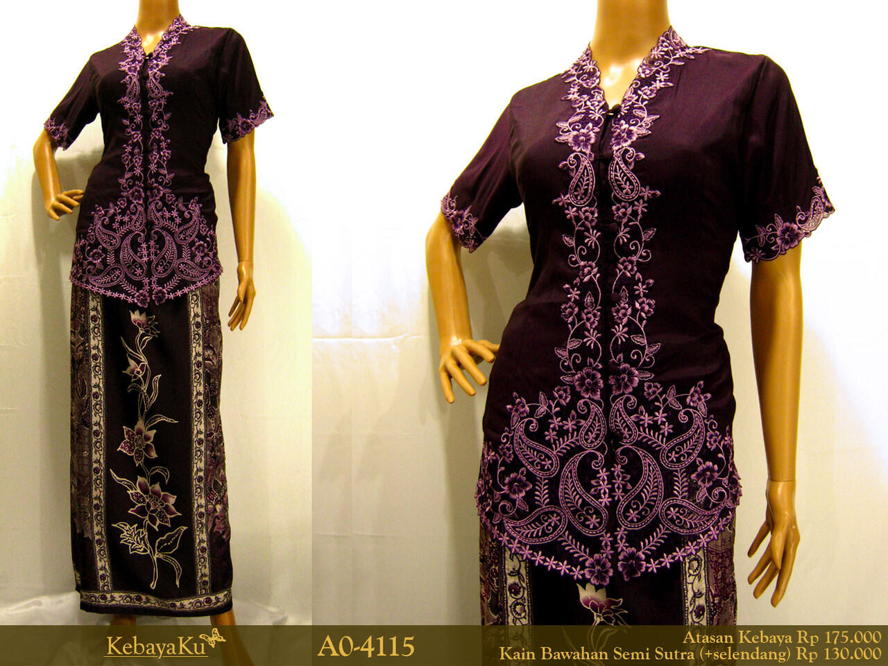 Terjual Kebaya  Encim Twotone Lengan Pendek A0 4115 KASKUS