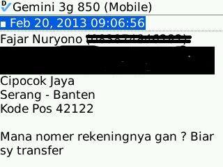 &#91;PENIPUAN&#93; atas ID Aqeel.95 dgn rekening BRI a.n. Setiawan