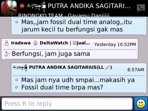 DeltaWatch Menjual Berbagai Merk Jam Tangan - Testimonial