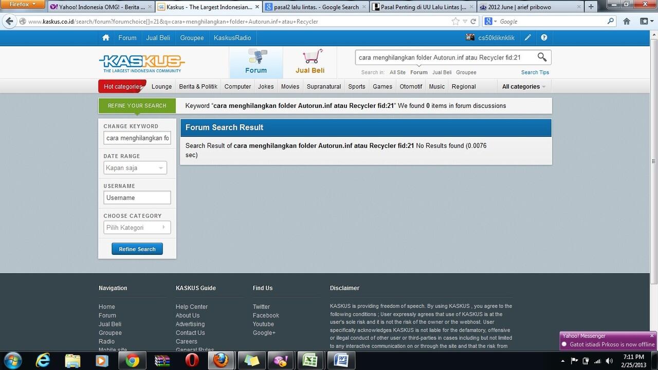 Cara menghilangkan folder Autorun.inf atau Recycler