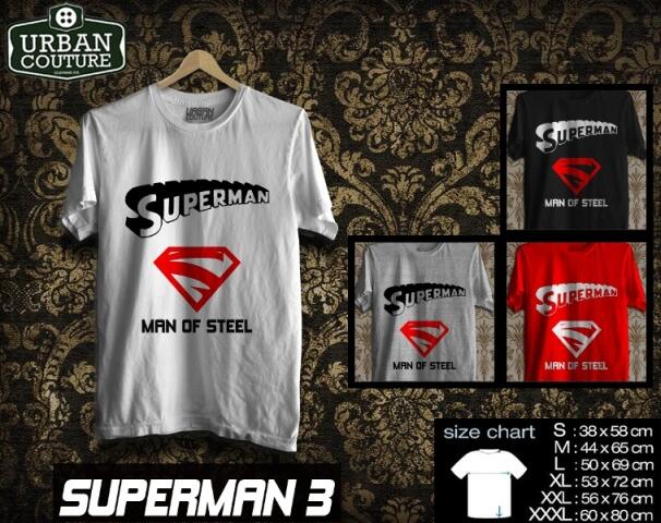T-SHIRT KAOS DISRO SUPERHEROES (X-MAN SUPERMAN SPIDERMAN BATMAN IRONMAN ) READY STOCK