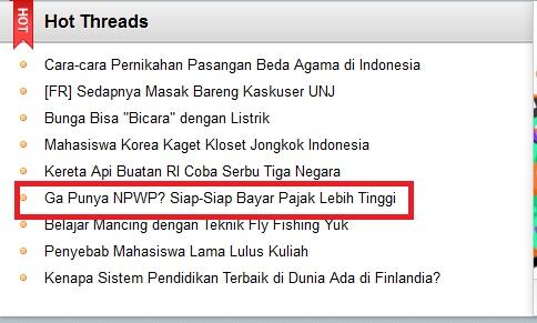 Tidak Punya NPWP, Bayar PPh 20% Lebih Tinggi Dari Ketentuan