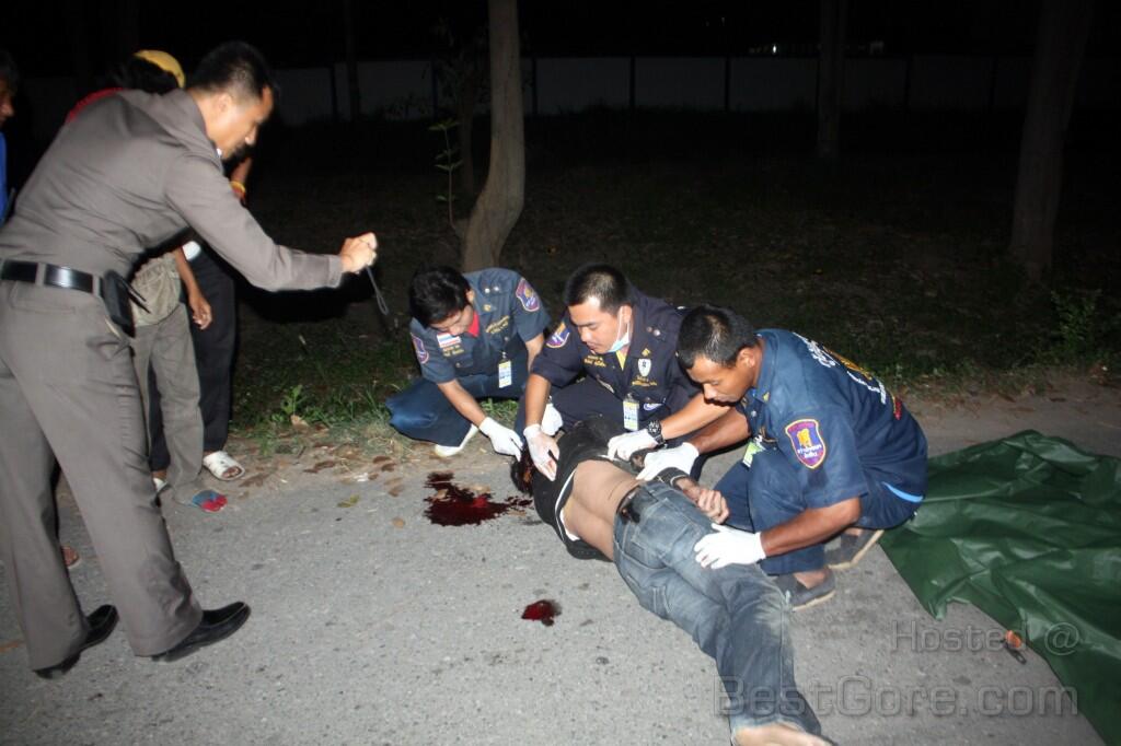 Two Drunk Thais Crash a Motorcycle in Pattaya