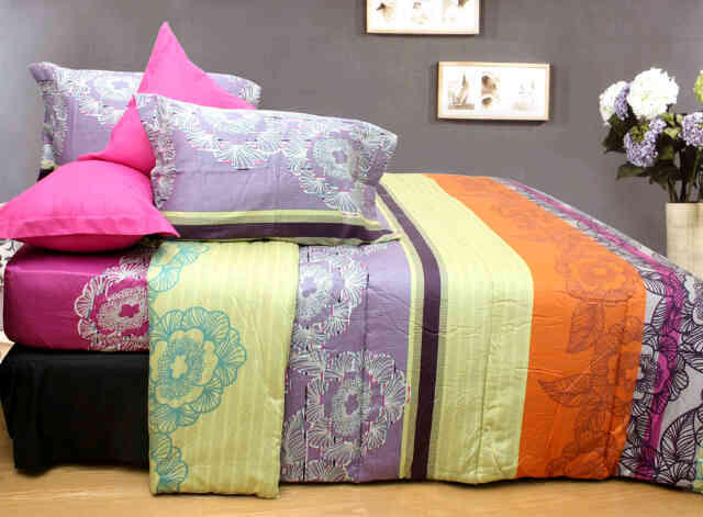Jual Bed Cover Katun Panca 1 Set