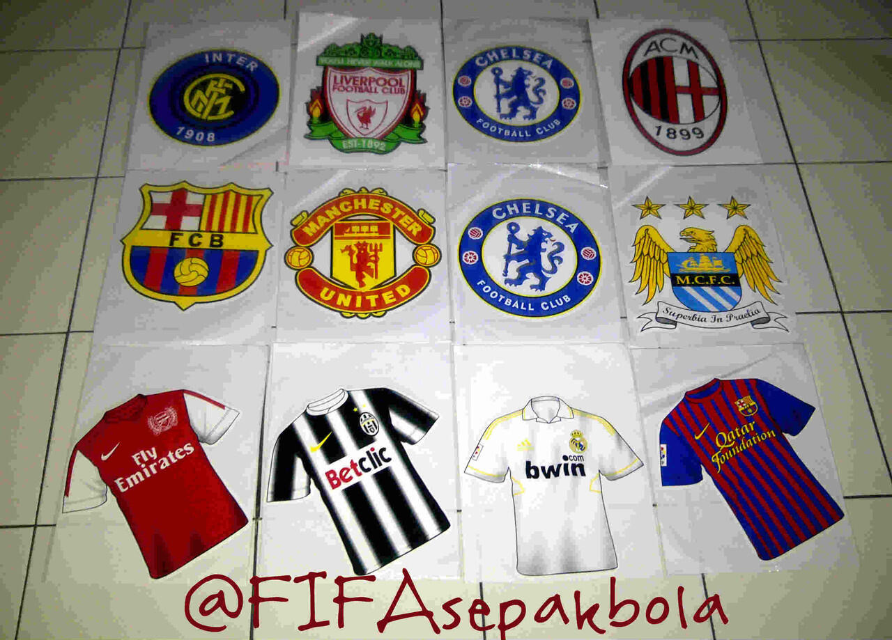 Sticker klub sepak bola murah gan !!
