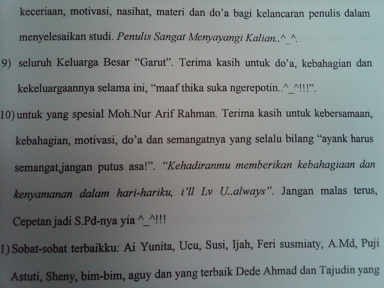&#91;B&#93; Skripsi yang satu ini unyu2 beudh gan :D &#91;/B&#93;
