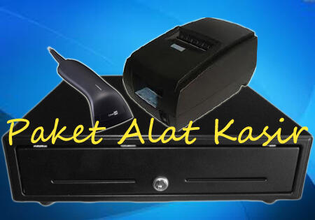 Alat Kasir ( Mini Printer, Barcode Scanner, Laci Kasir)