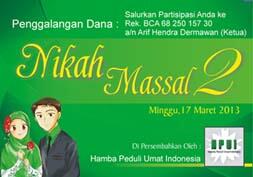 Penggalangan dana Nikah Masal 2 2013 HPUI 17 maret 2013