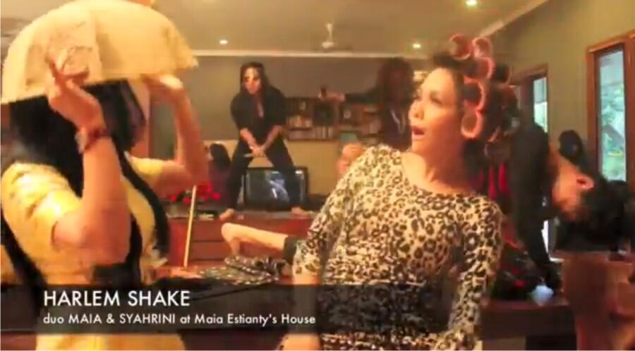 Syahrini dan DUo Maia -- Harlem Shake gilaaa.... ( + Gambar )
