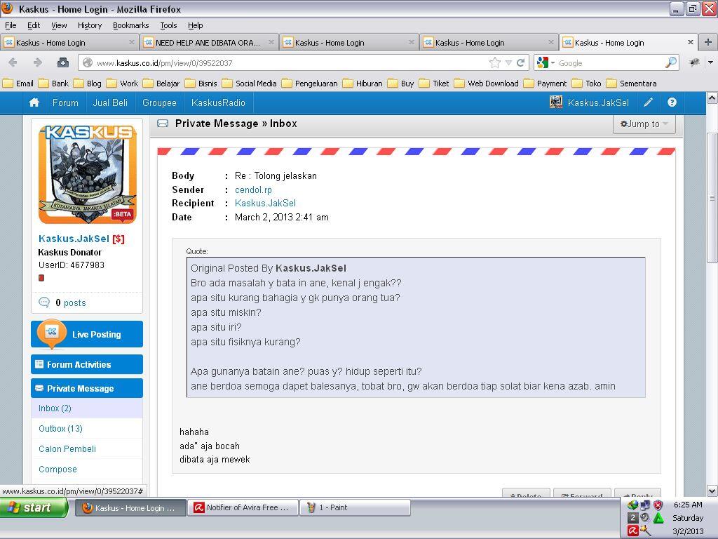 NEED HELP ANE DIBATA ORANG GK DIKENAL, ANE DONATUR CUMA CARI DUIT BS DI CEK DI TREAT