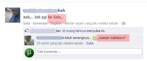 Ada yang salah dengan status facebook temen ane