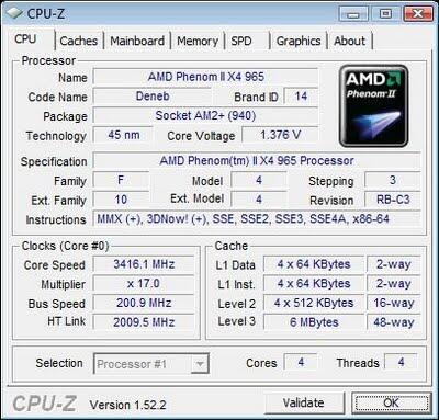 JUAL Processor AMD Phenom II X4 965 Black Edition +HSF Ori