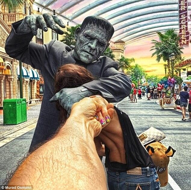 FOTO UNIK, Fotografer memfoto tangan pacarnya selama Traveling