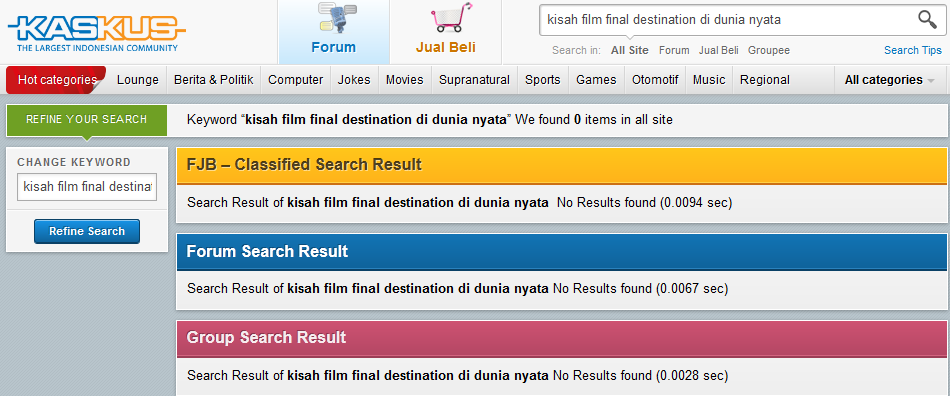 Kisah Film Final Destination di Dunia Nyata