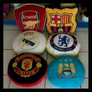 BANTAL LOGO CLUB BOLA BARCA, MU, JUVENTUS, MILAN, LIVERPOOL, MADRID,ARSENAL DLL